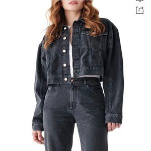 DL 1961 x Marianna Hewitt Annie Crop Denim Jacket